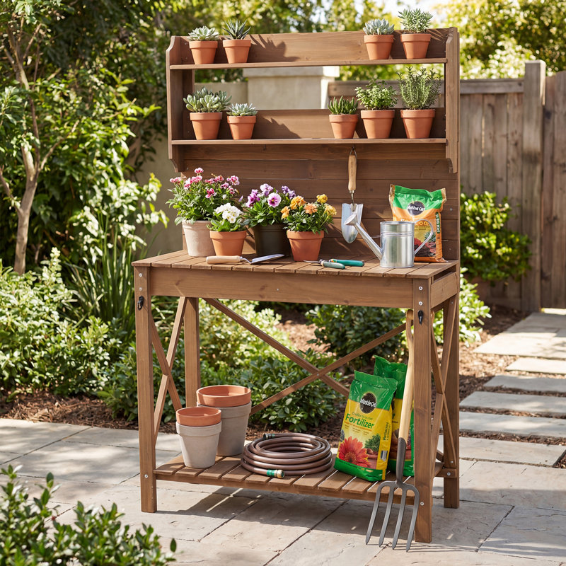 Wood Potting Bench