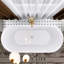 Baignoire de trempage autoportante en acrylique blanc brillant 66 po