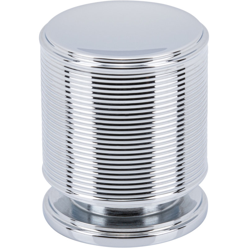 Vibe 1" Diameter Cylindrical Knob, Polished Chrome