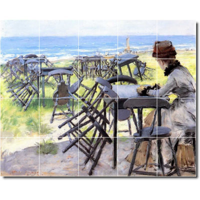 21.25" x 17" Ceramic Painting Decorative Mural Tile 4.25" x 4.25"