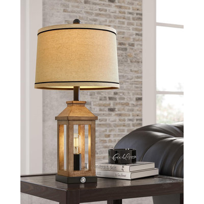 Lampe de table à contrôle par effleurement à 3 ports 23,75 "à double port USB avec veilleuse et lampes rétro modernes pour le salon et la chambre à coucher