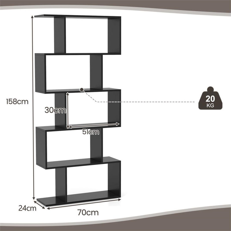 158cm H x 70cm W Geometric Bookcase