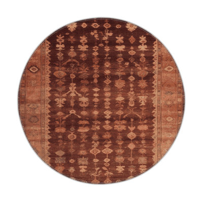 Tapis intérieur et extérieur brun Overdyed