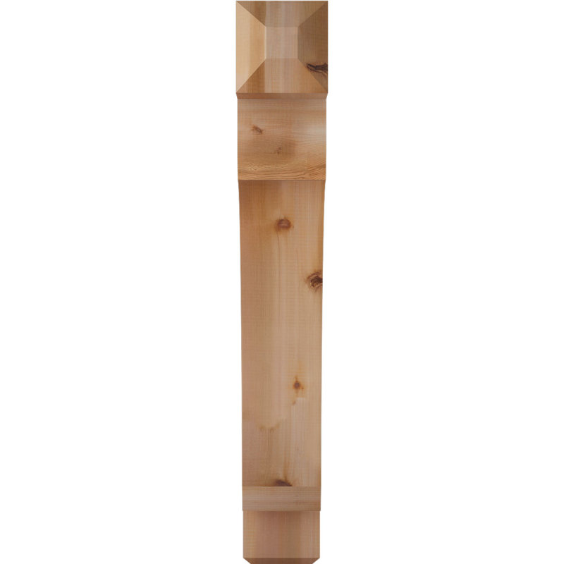 H Support en bois / corbeau, Western Red Cedar (Smooth), H 42 po x l 5,5 po x P 30 po