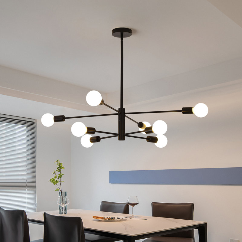 Cobina 8 - Light Sputnik Chandelier, Matte Black
