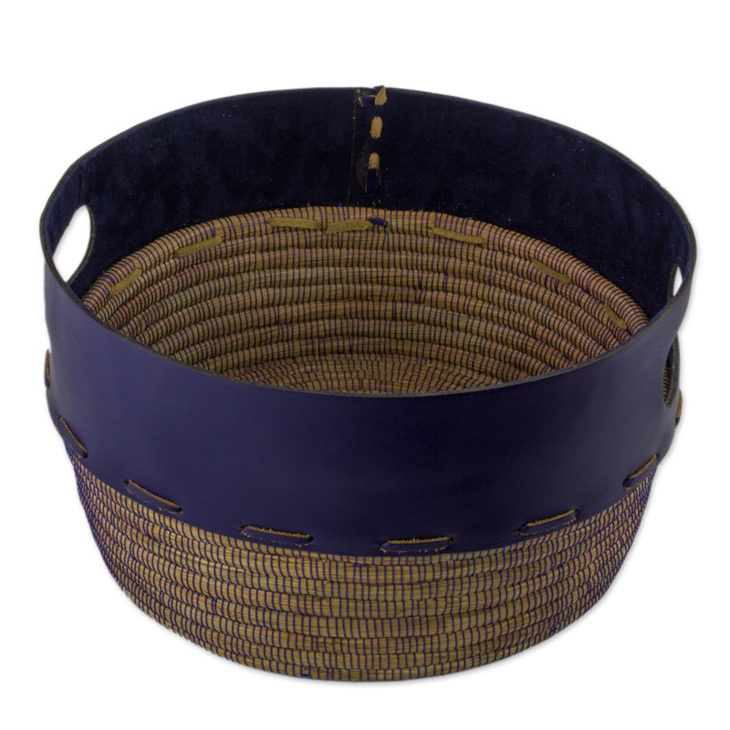 Panier en cuir et fibre de pin Bjarnhildur