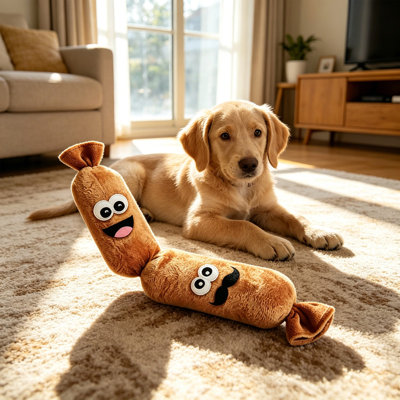 fabric pets toy Plushs Squeaky Dog Chew Toy For Aggressive Chewers Soft Lasting Cats Toy For Boredom Relief Hidden Squeaker Interactive Pet Anxiety Relief Toy