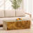 Billiot 47-inch Rectangular Teak Root Block Style Coffee Table, Natural Finish