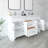 Aurilla 60 in. Double Sinks Freestanding Bath Vanity in Matte White with White Carrara Quartz Top-1792898427