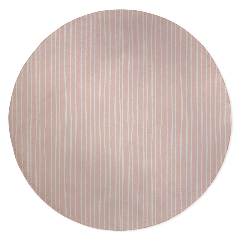 Spinal Column Non-Slip Outdoor Rug, Round 5'