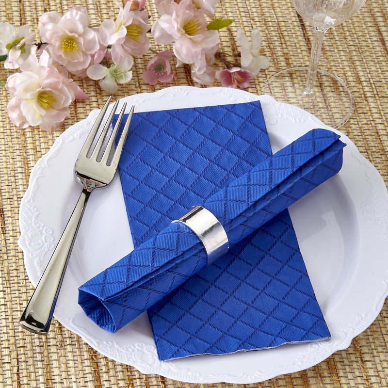 Serviettes de papier matelassées jetables à grammage, Bleu royal