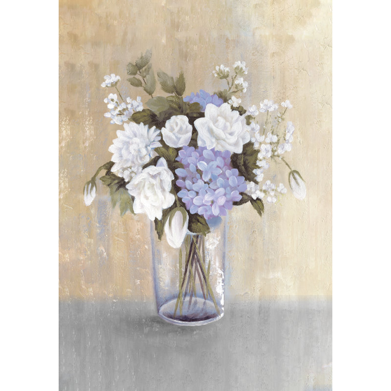 Floral Still Life II - Painting Print, 30cm H x 20cm W, Black Floater Framed