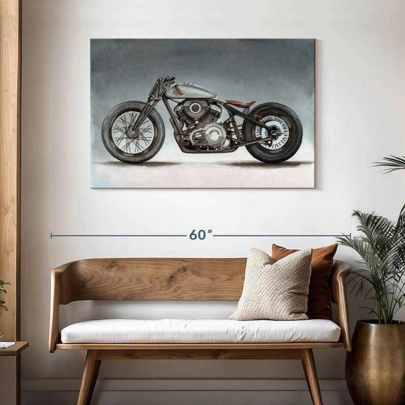 Moto de style rétro, H 30 po x l 45 po