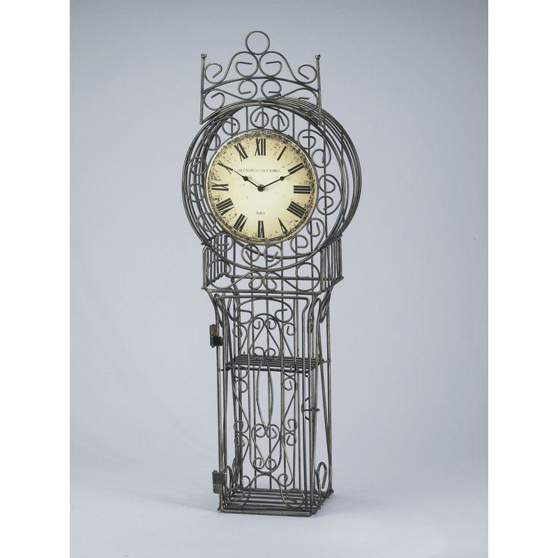 Analog Metal Quartz Tabletop Clock, Black