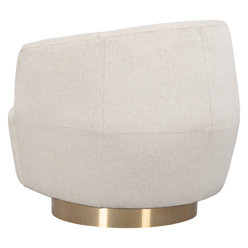 Dhalia Chair, Bright Brass, Stationary, Alabaster (3157 73)