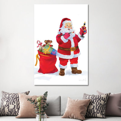 Workshop Santa 1 Piece Wrapped Canvas Wall Art