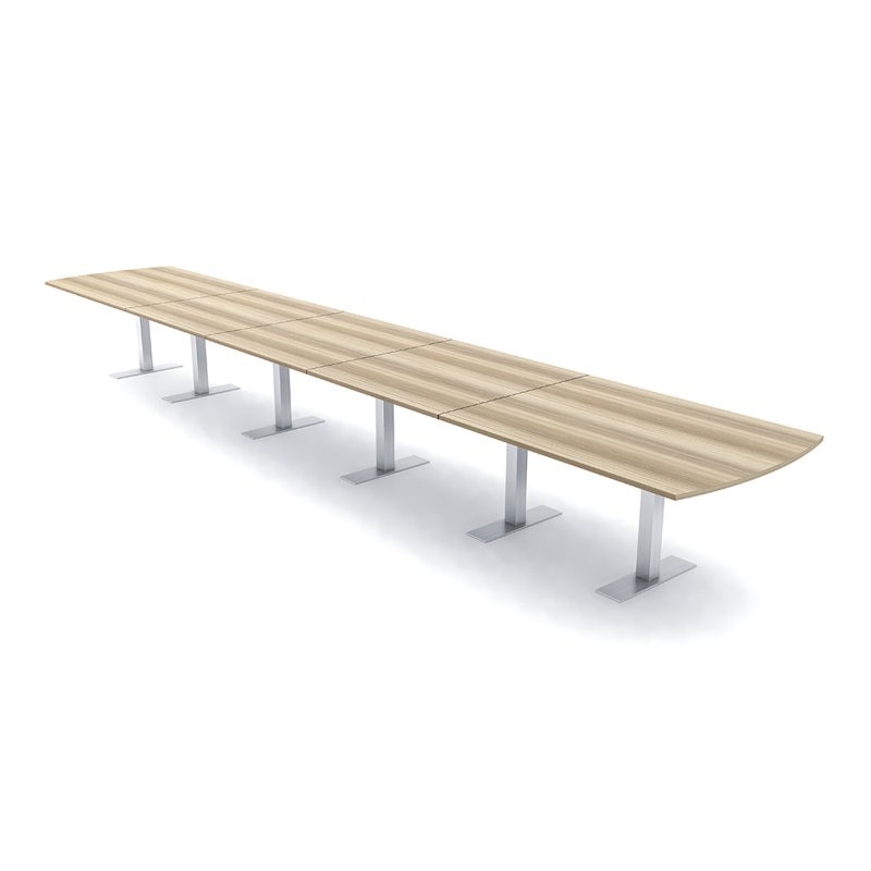 Table de conférence Pavert Arc, H 30 po x l 264 po x P 48 po, Argent argent, Sel Lakeland