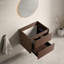 Meuble-lavabo mural noir brun 23 po x 18 po x 19 po avec assemblage facile, tiroir à fermeture en douceur et finition résistante aux égratignures pour un rangement moderne