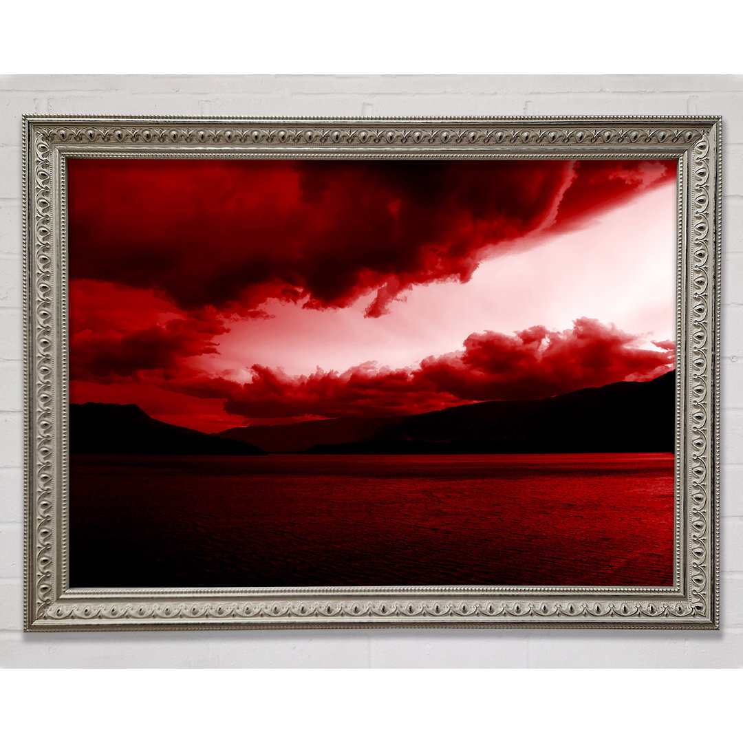 Red Tempest Sky Gerahmter Druck Wandkunst