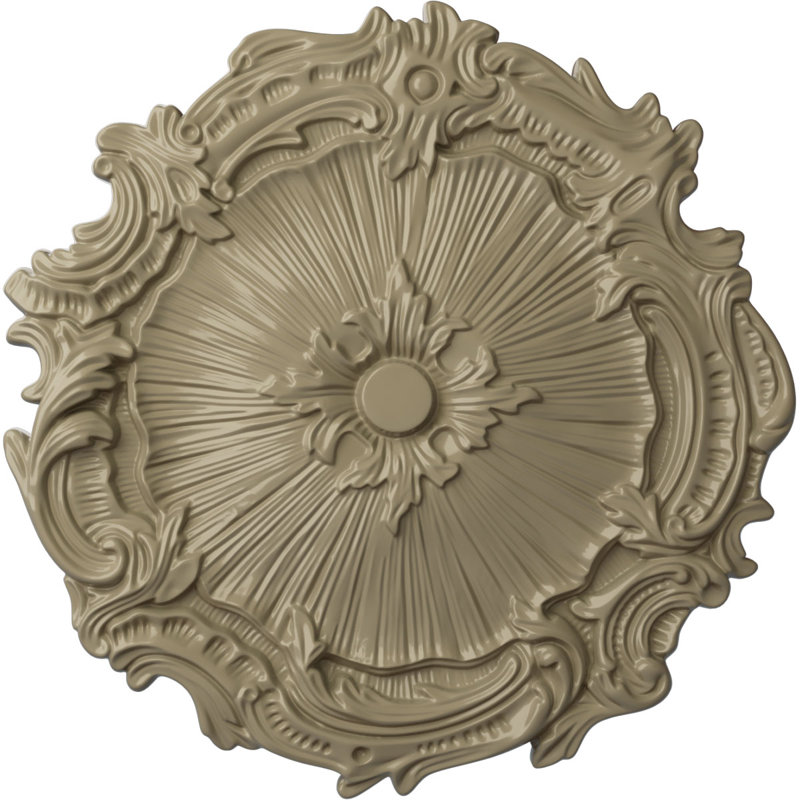 Couronne médaillon Endurathane Wreath, 16 1/4 po de diamètre x 3 5/8 po x P 1 po (convient aux auvents jusqu'à 5 1/2 po), finition de foyer en pierre peinte à la main