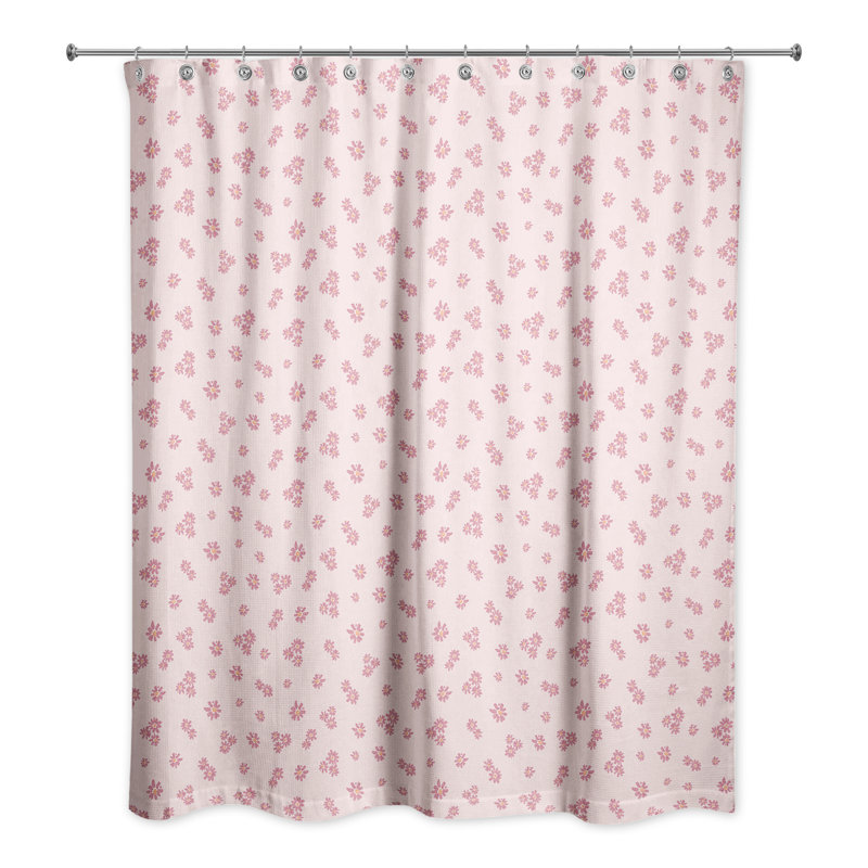 Rideau de douche simple Erdrich, Rose