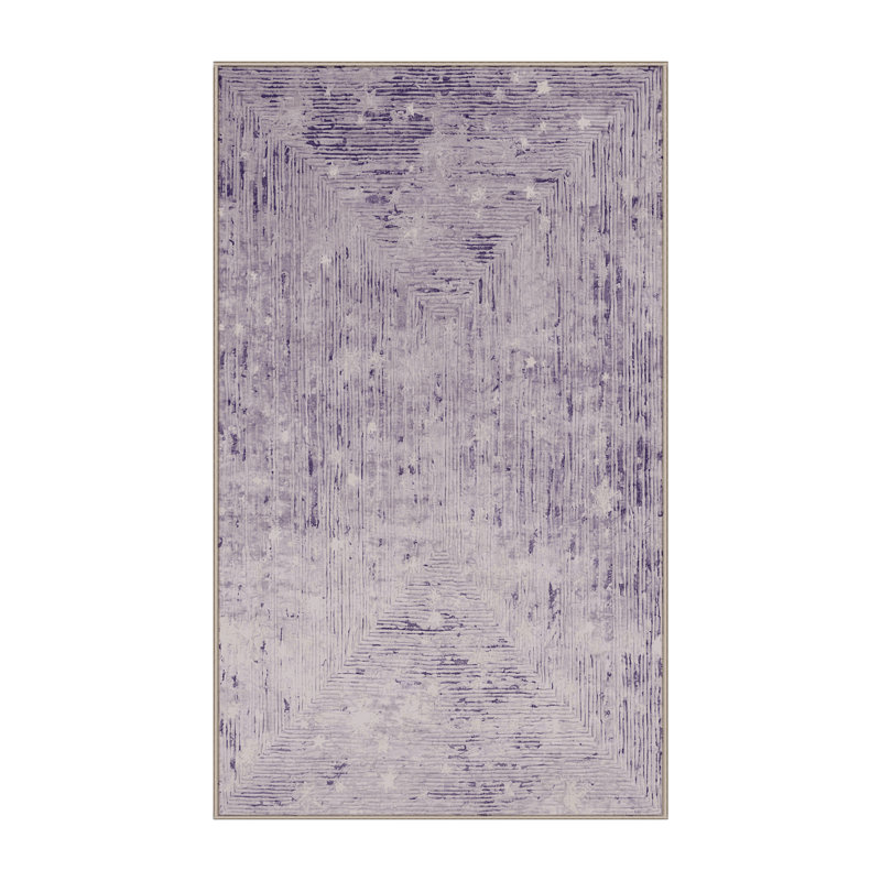 Tapis beige soyeux et moelleux, Rectangle 7 pi x 9 pi
