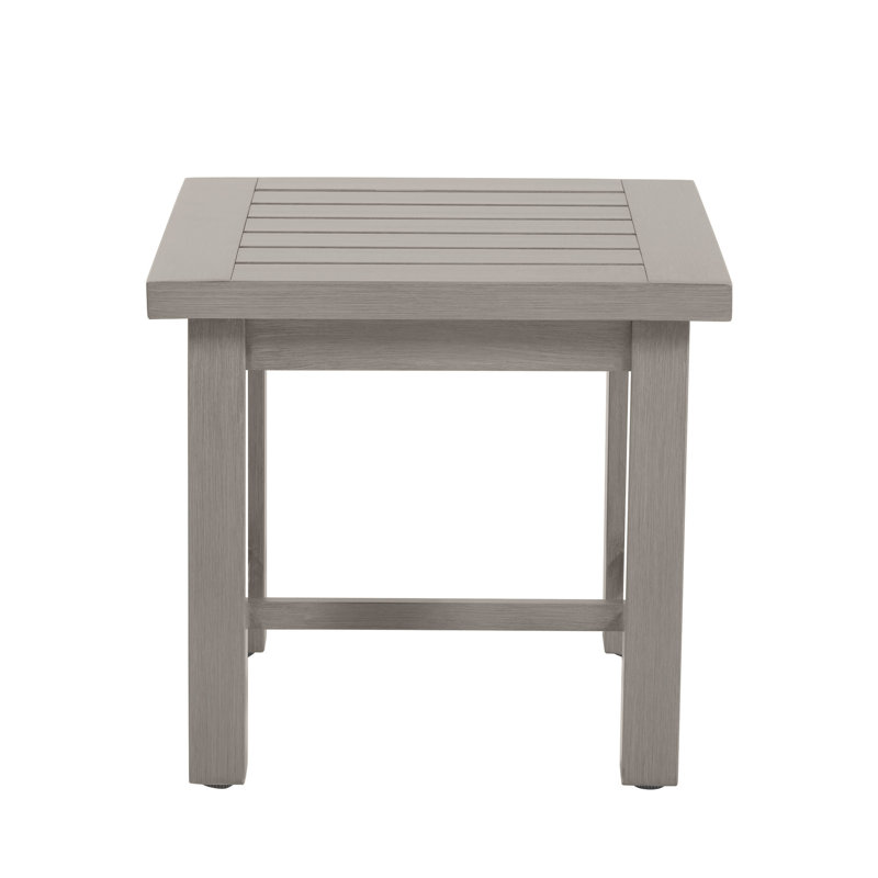 Club Aluminum Outdoor Side Table, Oyster