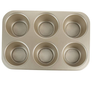 PRESS 6 Cup Non-Stick Silicone Muffin Pan with Lid