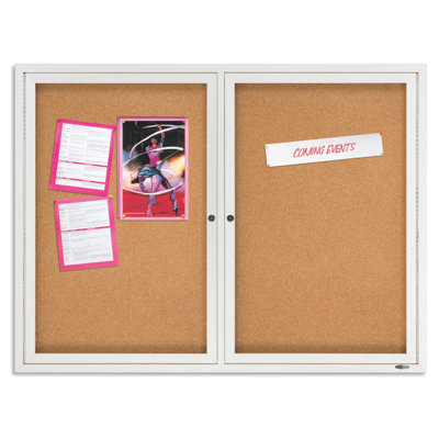 Enclosed Cabinet Cork Small - 2' - 4' Bulletin Board