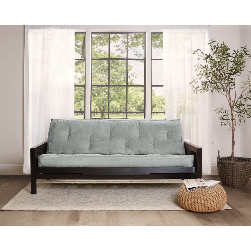 Matelas de futon en mousse à mémoire de forme Agustine, 10", Double, Gris