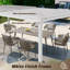20 Ft. W x 10 Ft. D Aluminum Pergola with Canopy-96905740