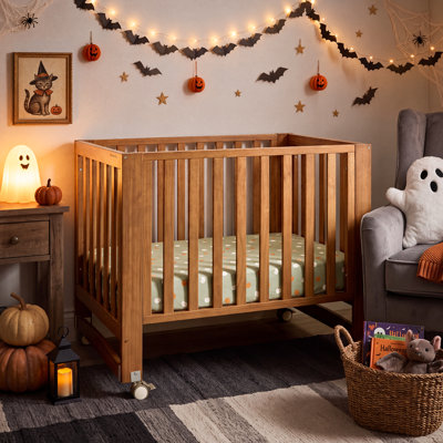3-in-1 Greenguard Gold Certified Convertible Cradle to Mini Crib（Mattress not included ）Brown