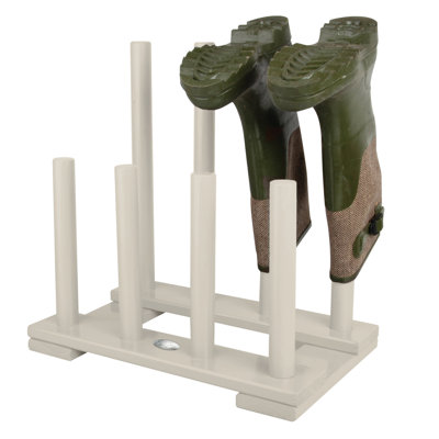4 Pair Solid Wood Boot Storage