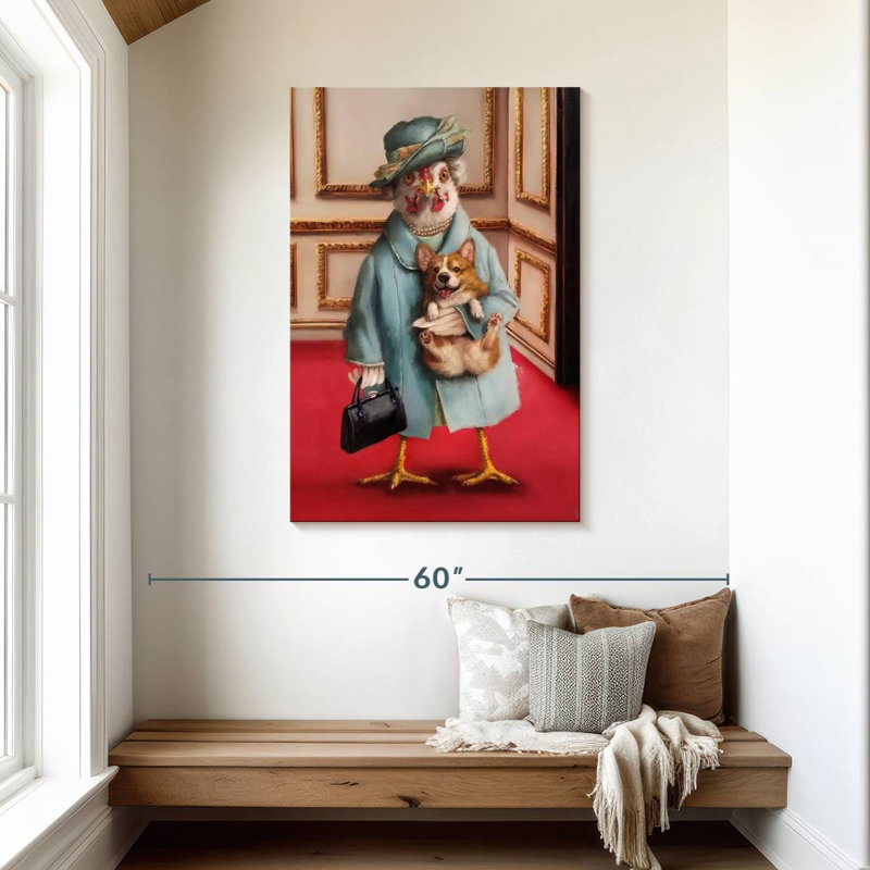 Ketti Her Majesty Chicken, 45" H x 30" W
