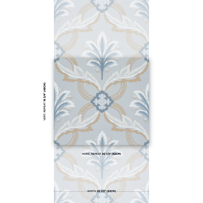Papier peint Front Waltz, Bleu