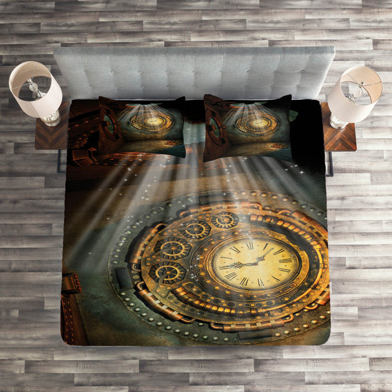 Fantasy Traditional Coverlet, King Bedspread + 2 Shams