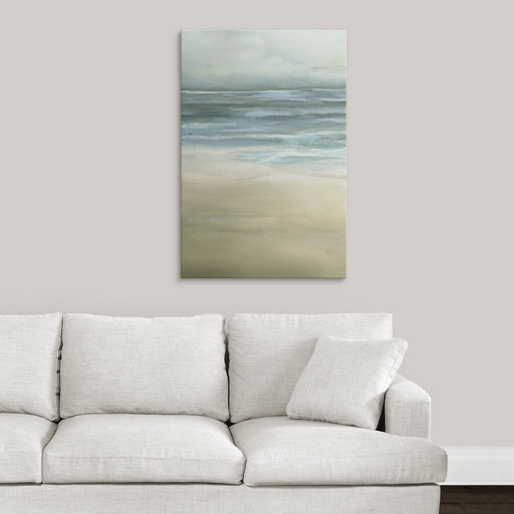 «Tranquil Sea II» par Jennifer Goldberger, reproduction d'art, H 36 po x l 24 po x P 1,5 po, Toile