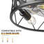 Mini ventilateur de plafond en cage 12 po avec lumière et télécommande - blanc-556446530-556446522