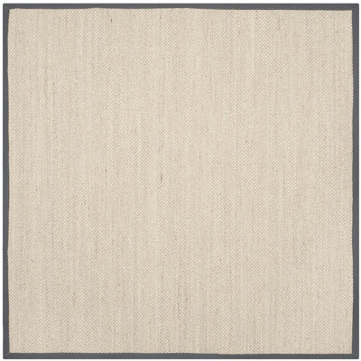 Marble Dark Gray Sisal Jute Rug