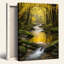 Ensemble de 1 tableau sur toile « Ruisseau d'automne »-129057565-129057566