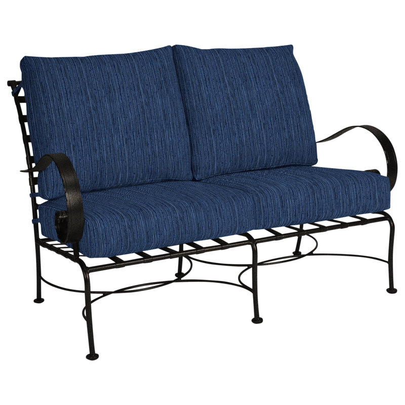 Classico Outdoor 2 - Seat Loveseat, Carbon Black, Alcazar Redwood