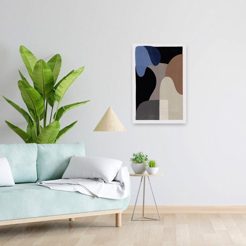 Art contemporain abstrait géométrique, H 24 po x l 16 po