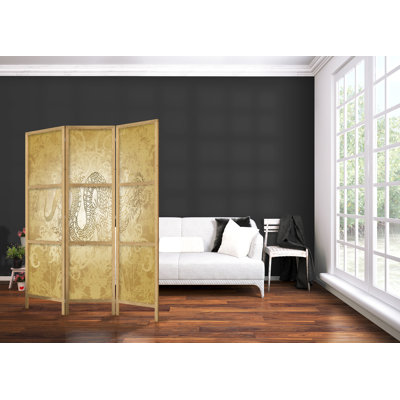 135cm W x 171cm H 3 - Panel Solid Wood Folding Room Divider