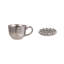 Tasse en grès avec soucoupe à bord sphérique