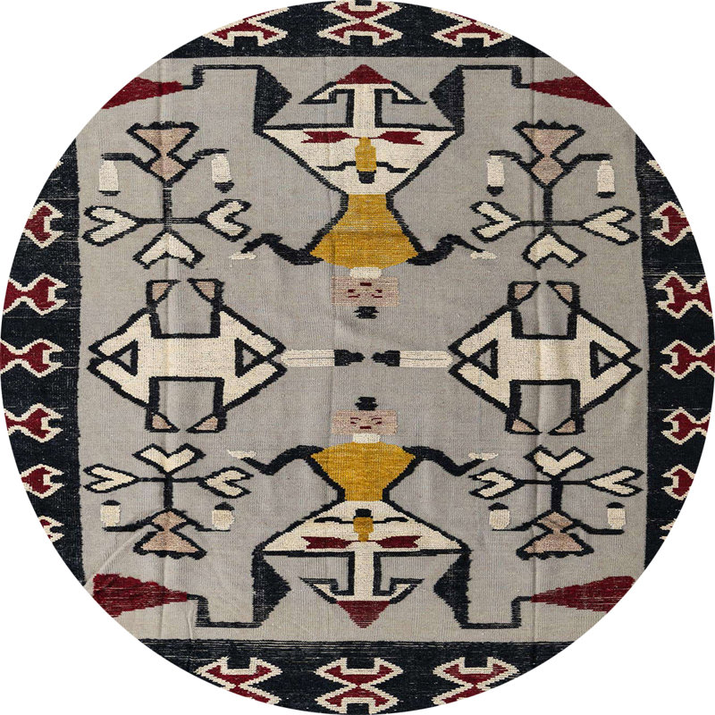 Amilliona Oriental Indoor Rug, Round 4'