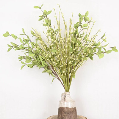 24 po de verdure artificielle, feuilles, branche de baies pour remplissage de vase, printemps, été, longue tige de ferme, décoration de table de centre de table de bureau à domicile
