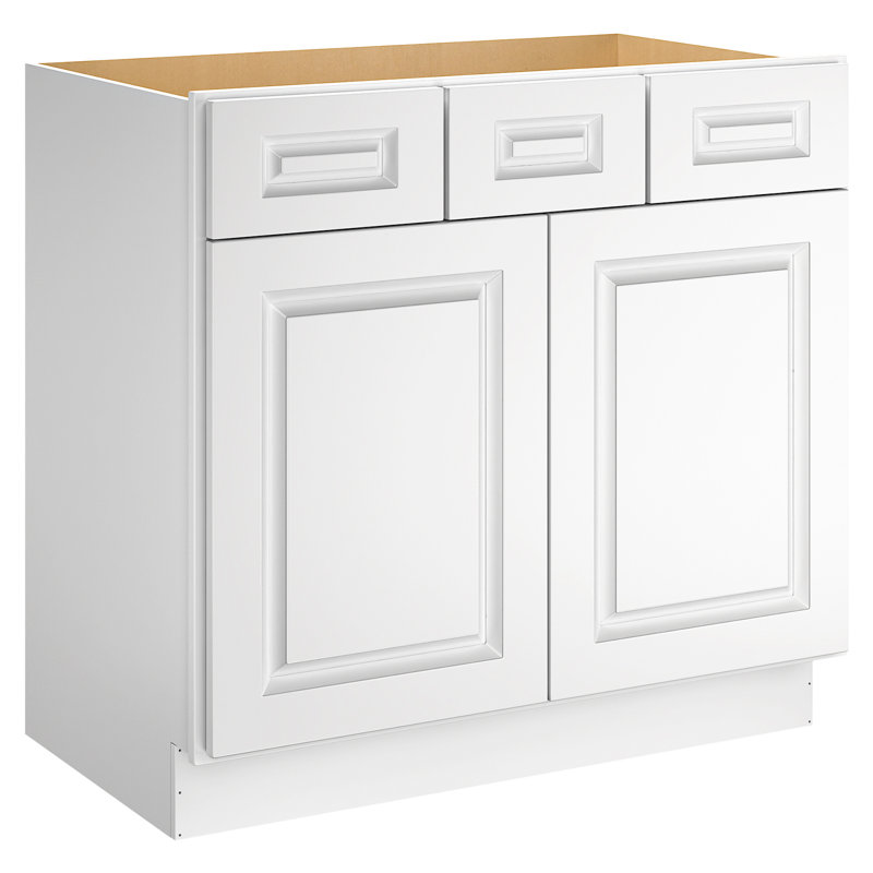 Base de meuble-lavabo simple 36 po seulement, Blanc