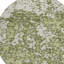 Tapis extérieur rond lavable abstrait vert olive et ivoire 8 pi