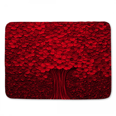 Tapis de bain rouge