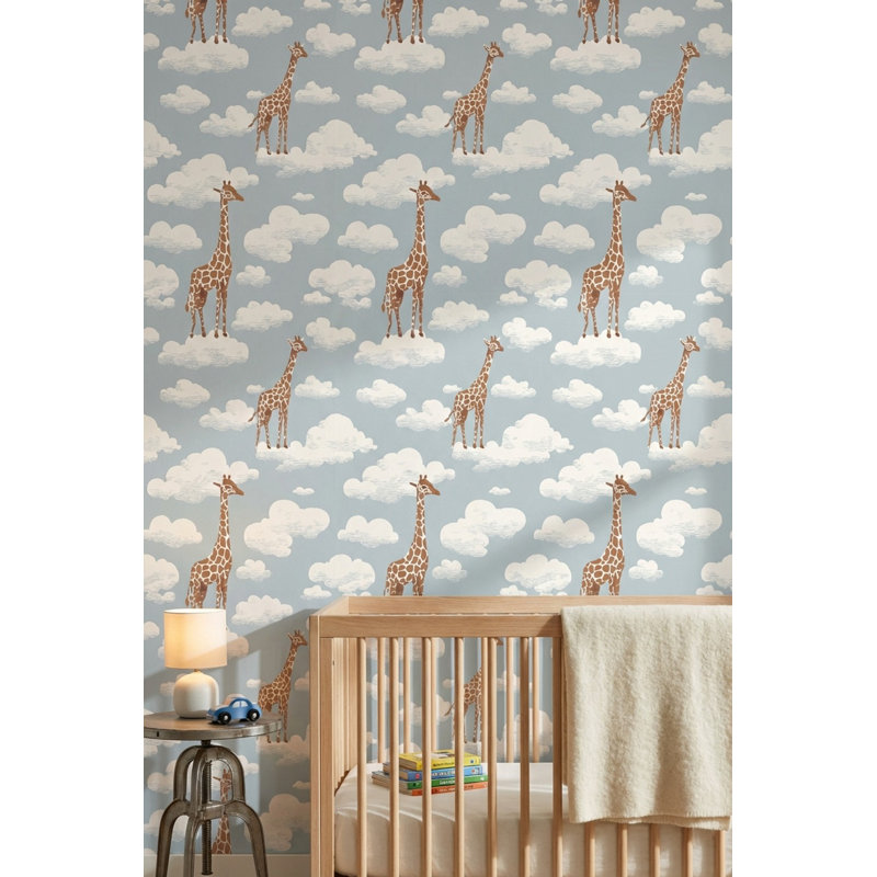 Girafe et papier peint amovible mural, Peler et coller
